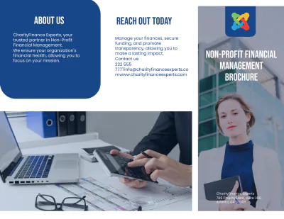 Free Non-Profit Financial Management Brochure Template to Edit Online