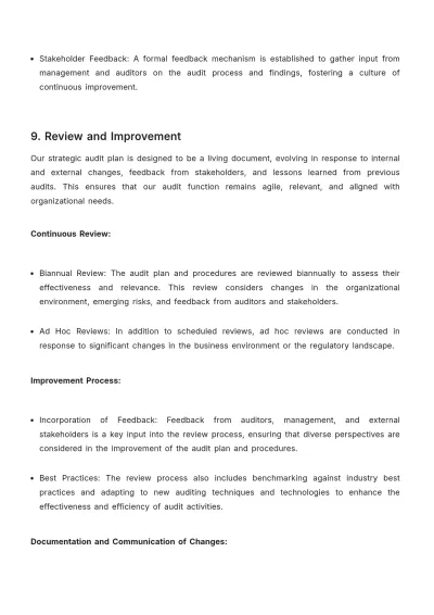 Free Strategic Internal Audit Accounting Planning Document Template to Edit Online