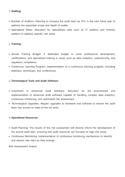 Free Strategic Internal Audit Accounting Planning Document Template to Edit Online