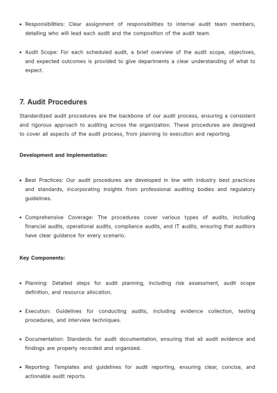 Free Strategic Internal Audit Accounting Planning Document Template to Edit Online