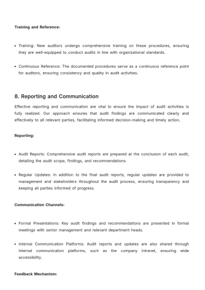 Free Strategic Internal Audit Accounting Planning Document Template to Edit Online
