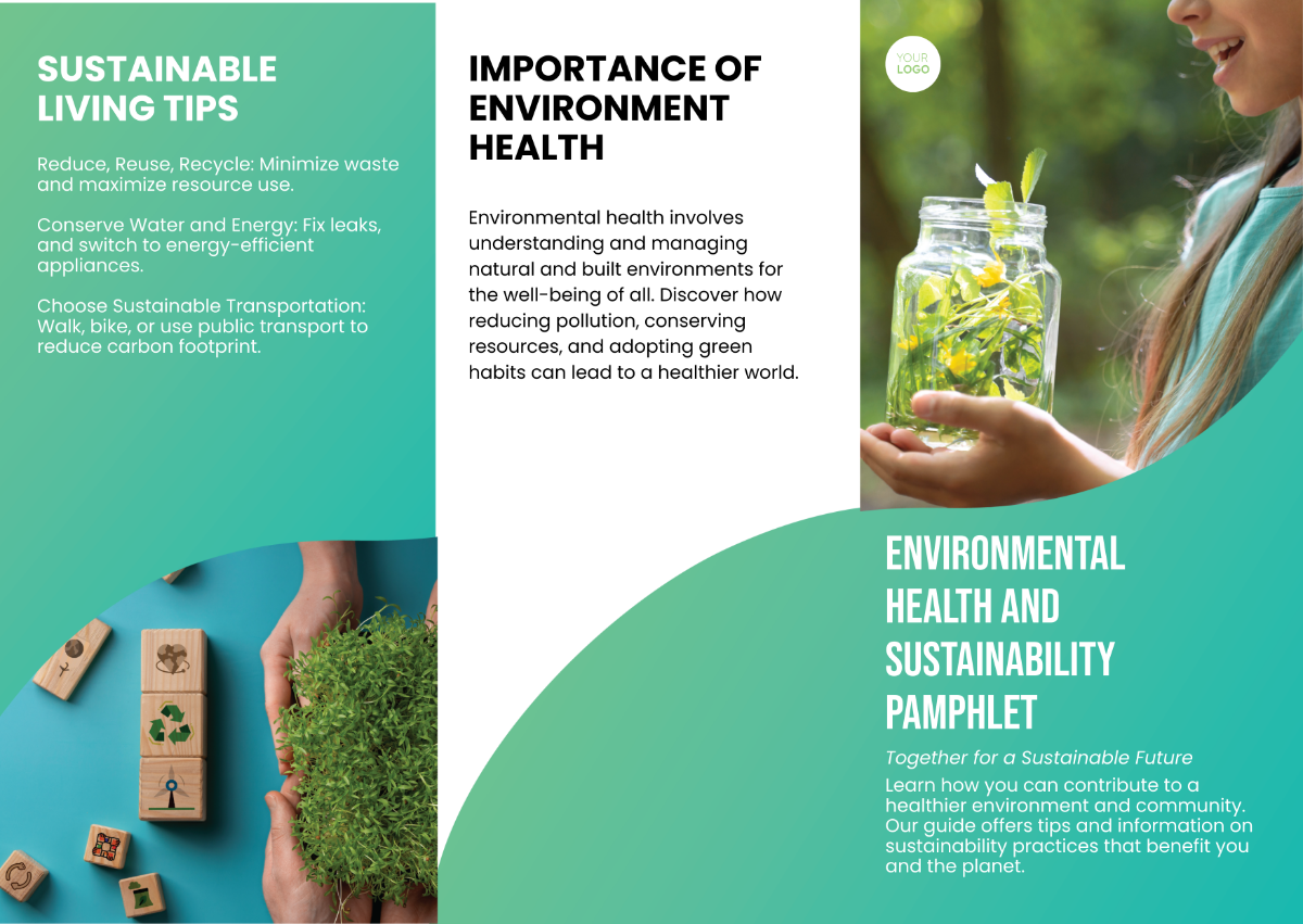 Environmental Health and Sustainability Pamphlet Template
