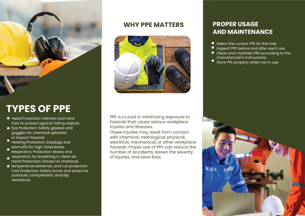 Free Personal Protective Equipment (PPE) Usage Pamphlet Template to Edit Online