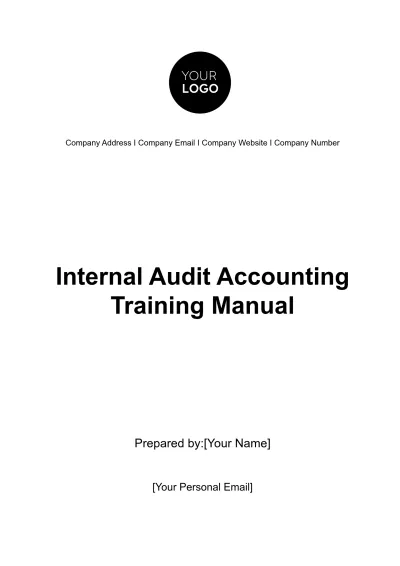Free Internal Audit Accounting Training Manual Template to Edit Online