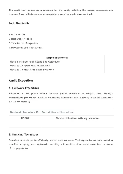 Free Internal Audit Accounting Training Manual Template to Edit Online