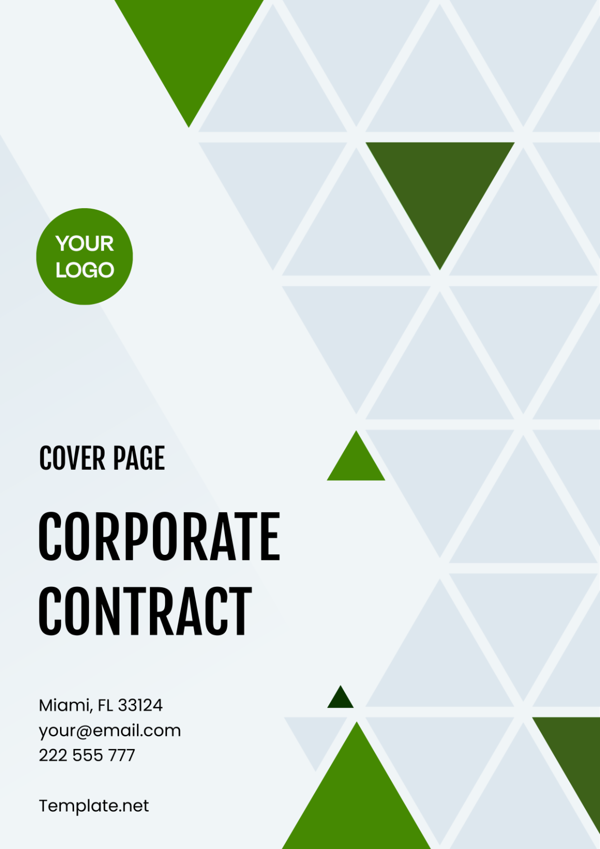 Corporate Contract Cover Page