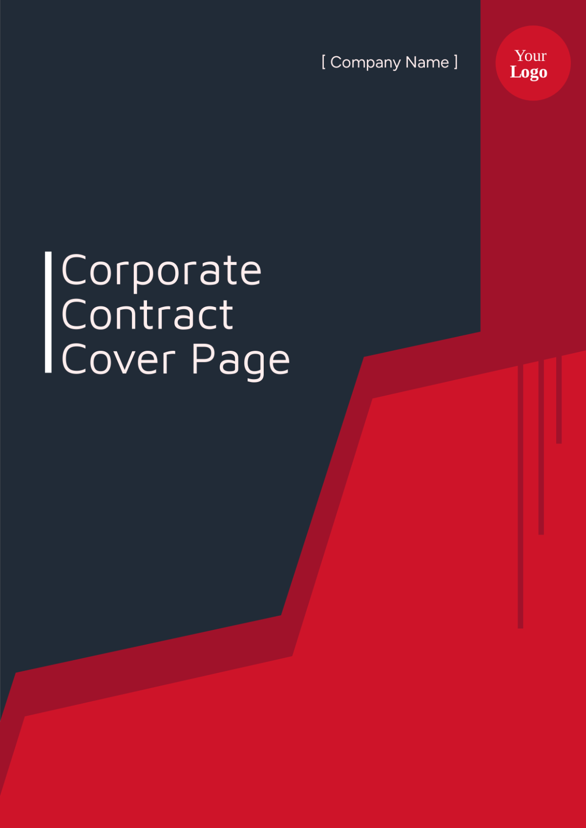 Corporate Contract Cover Page Template