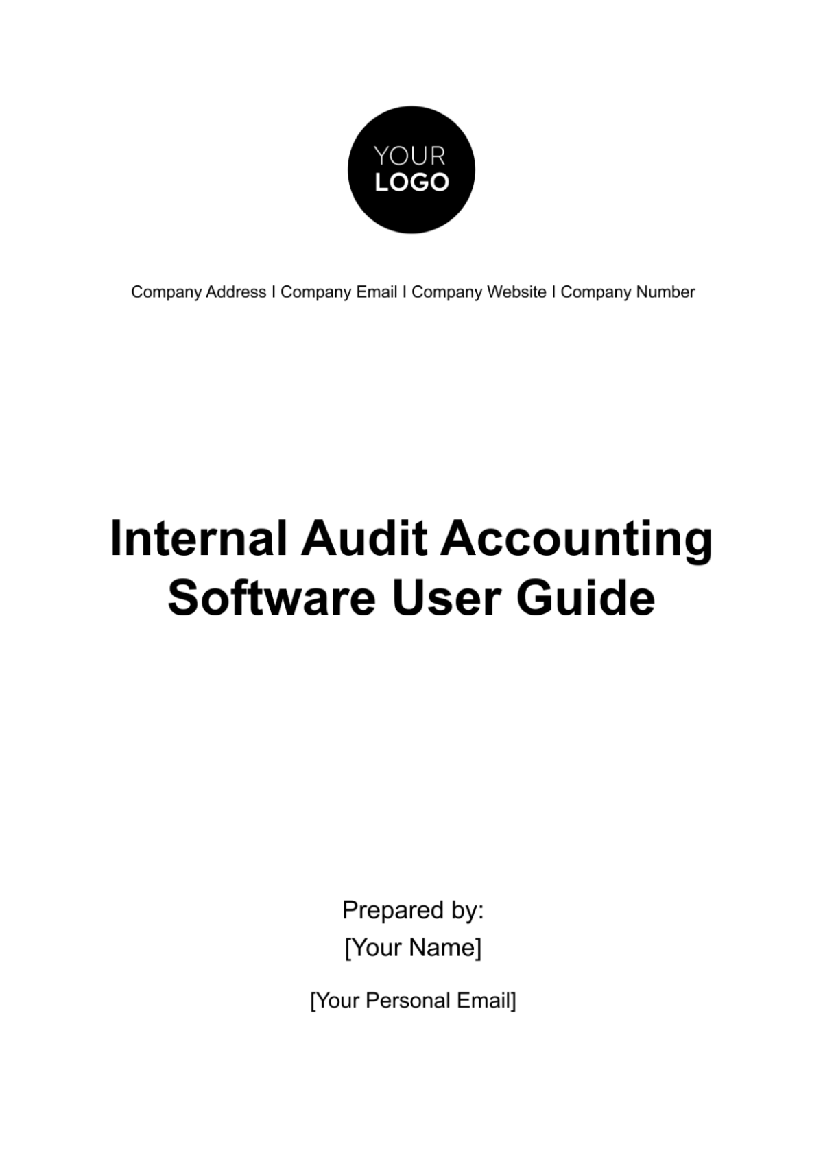Internal Audit Accounting Software User Guide Template