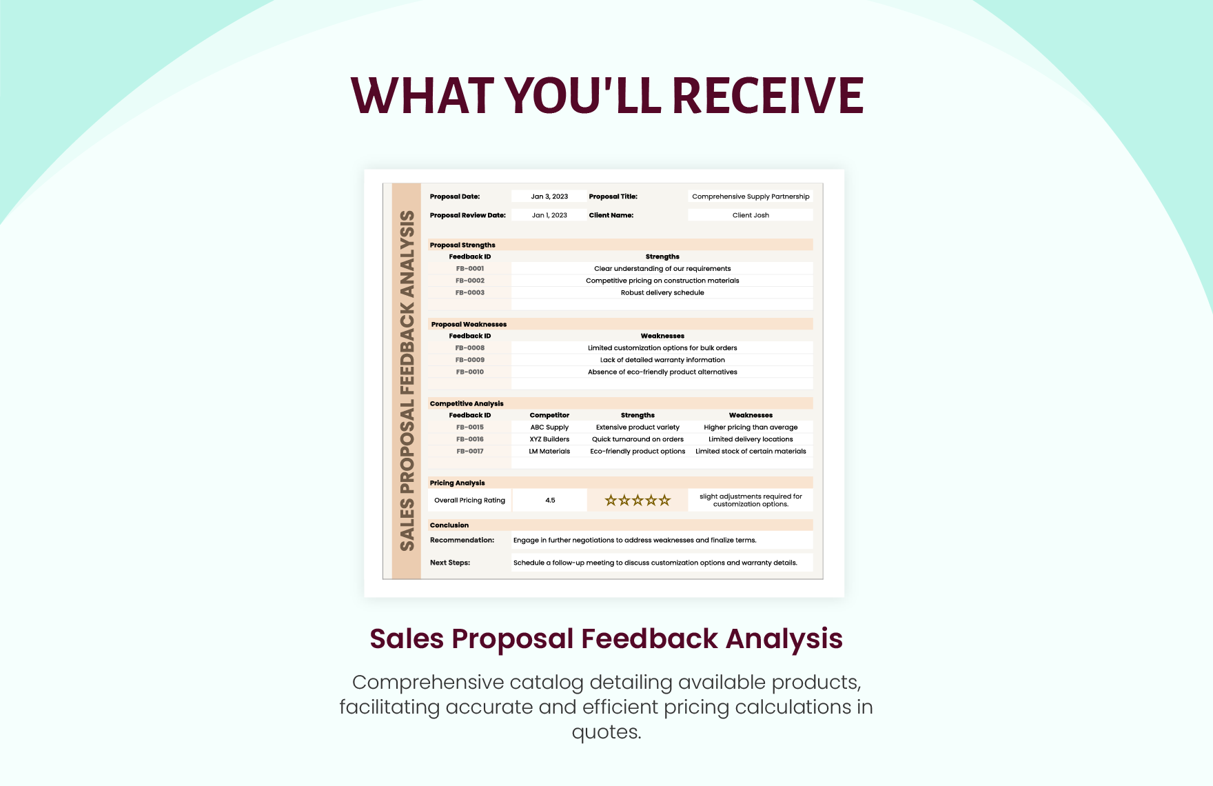 Sales Proposal Feedback Analysis Template