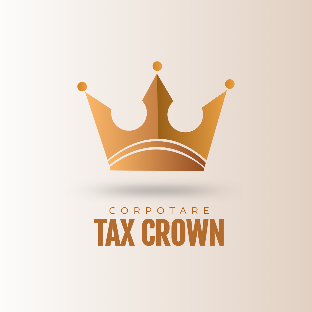 Corporate Tax Crown Logo Template