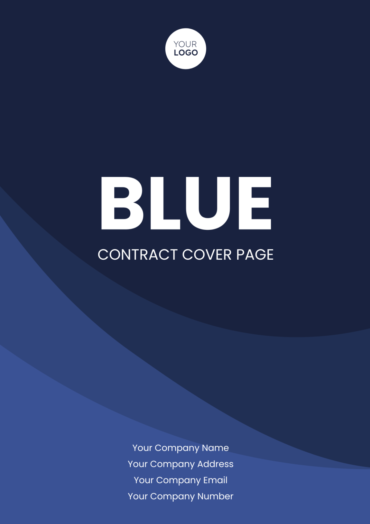 Blue Contract Cover Page