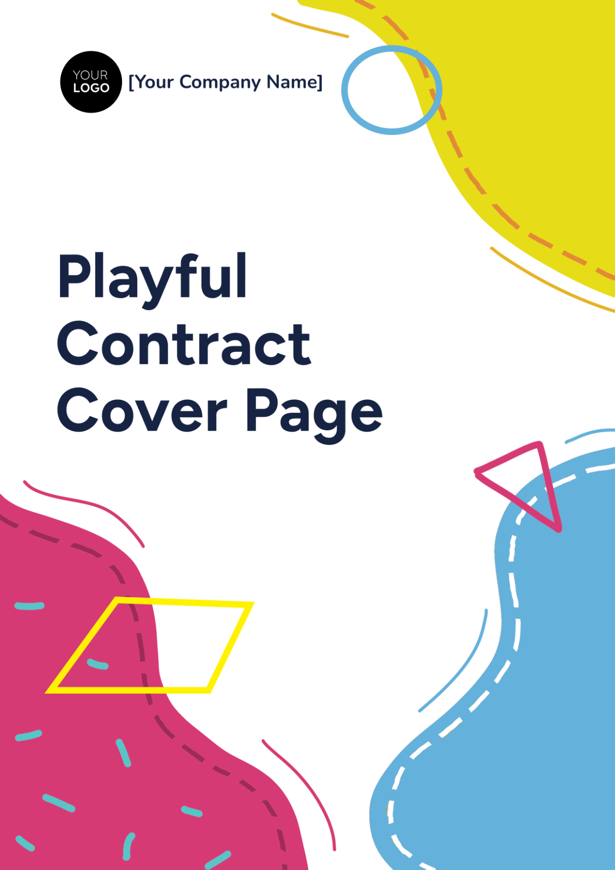 Playful Contract Cover Page Template