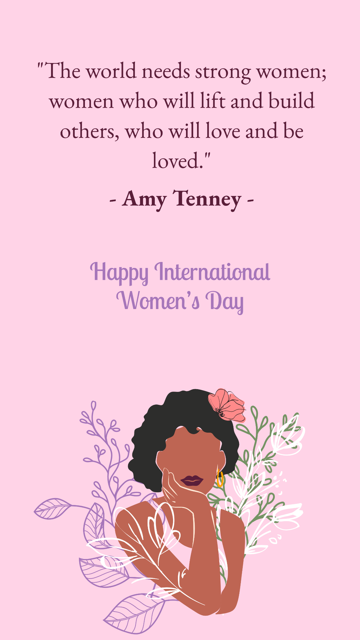 International Women's Day Strong Quotes Template