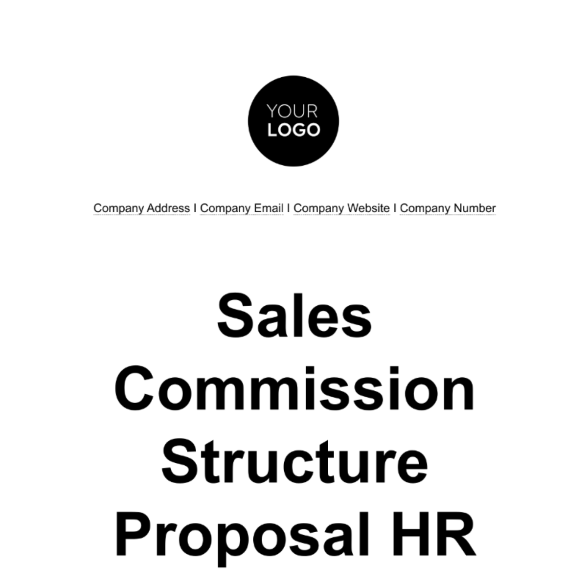 Sales Commission Structure Proposal HR Template - Edit Online & Download