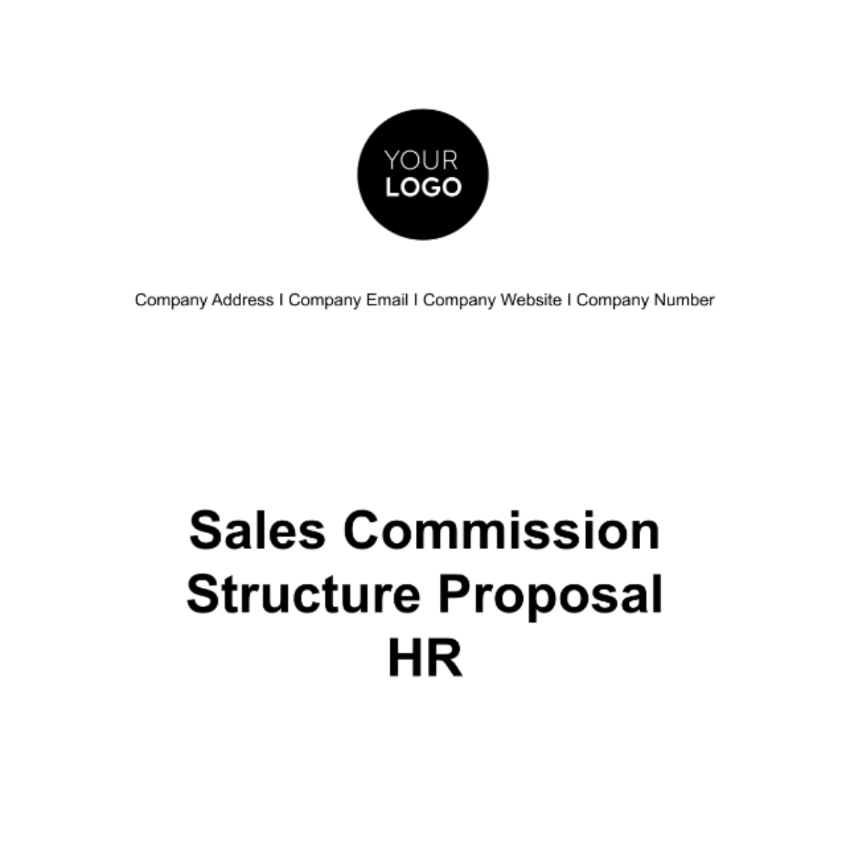 Sales Commission Structure Proposal HR Template