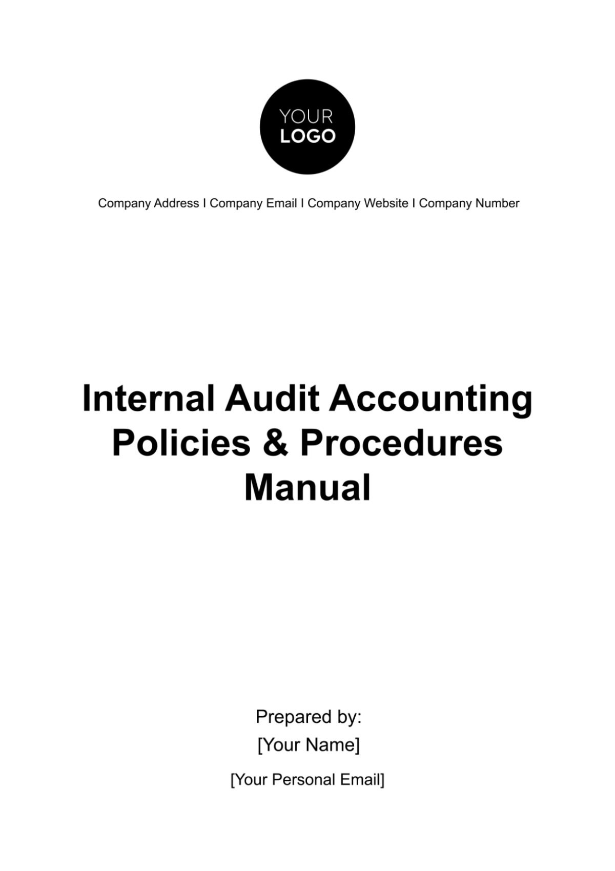 Free Internal Audit Accounting Policies & Procedures Manual Template