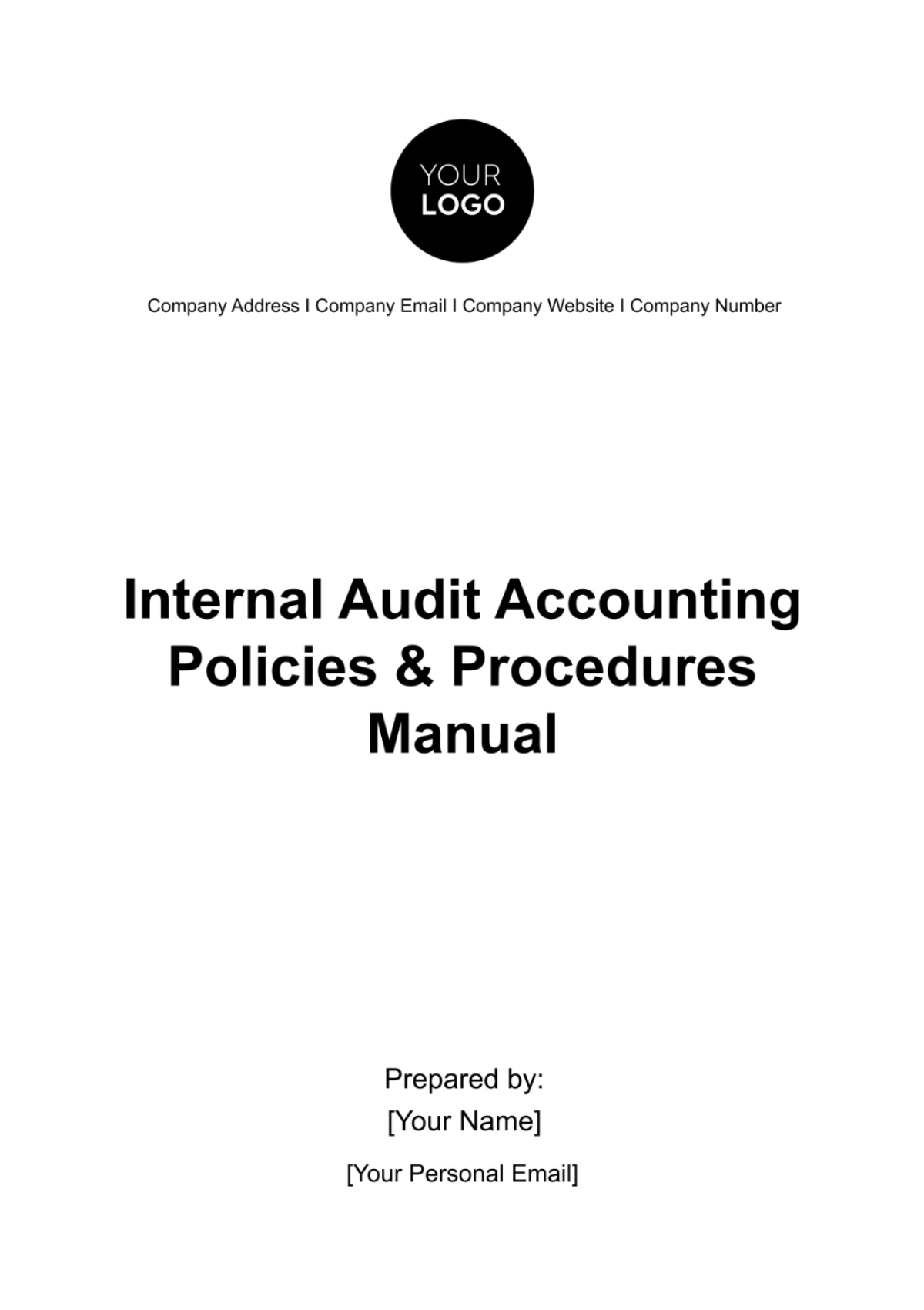 Internal Audit Accounting Policies & Procedures Manual Template - Edit Online & Download