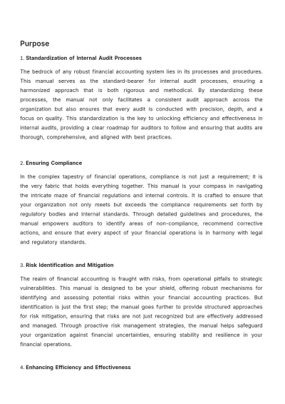 Free Internal Audit Accounting Policies & Procedures Manual Template to Edit Online
