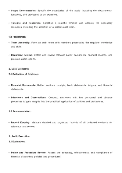 Free Internal Audit Accounting Policies & Procedures Manual Template to Edit Online