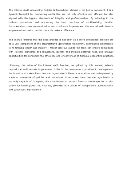 Free Internal Audit Accounting Policies & Procedures Manual Template to Edit Online