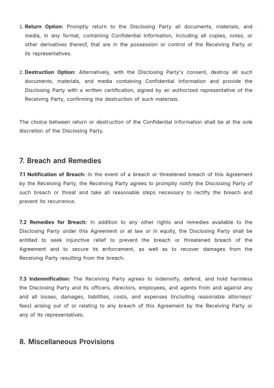 Free Accounting Internal Audit Confidentiality NDA  Template to Edit Online