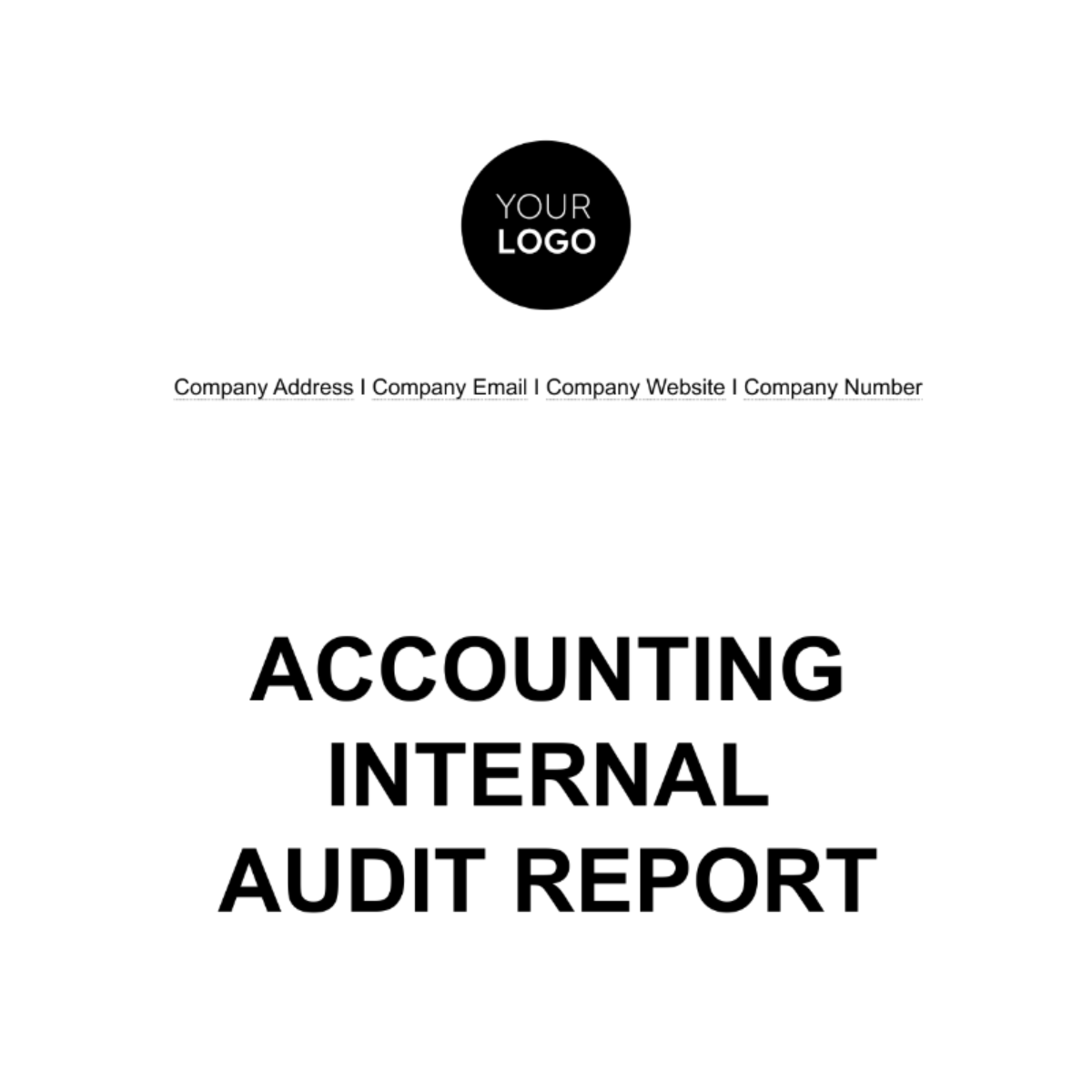 Accounting Internal Audit Report Template