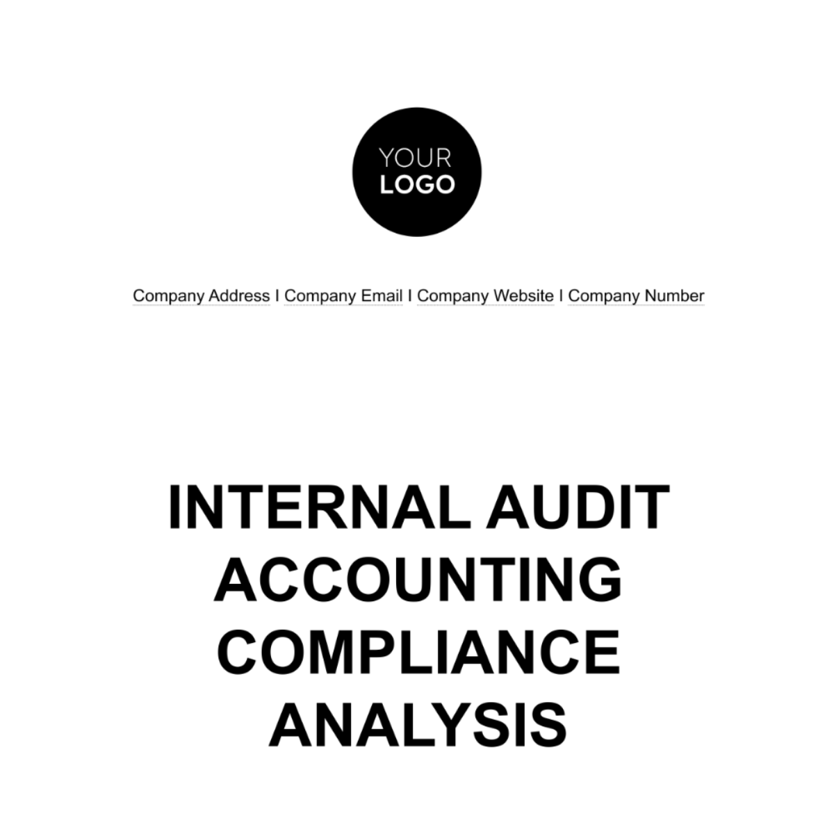 Internal Audit Accounting Compliance Analysis Template