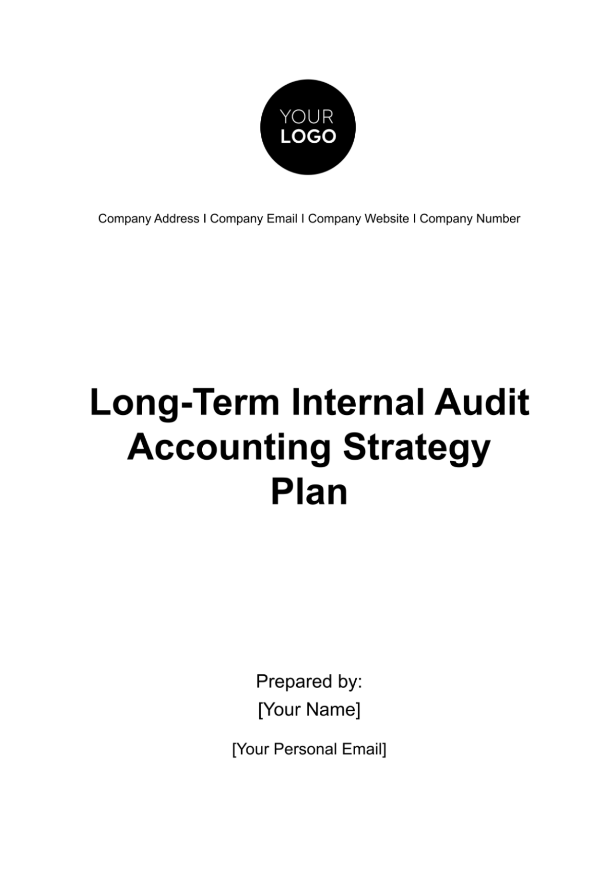 Long-Term Internal Audit Accounting Strategy Plan Template