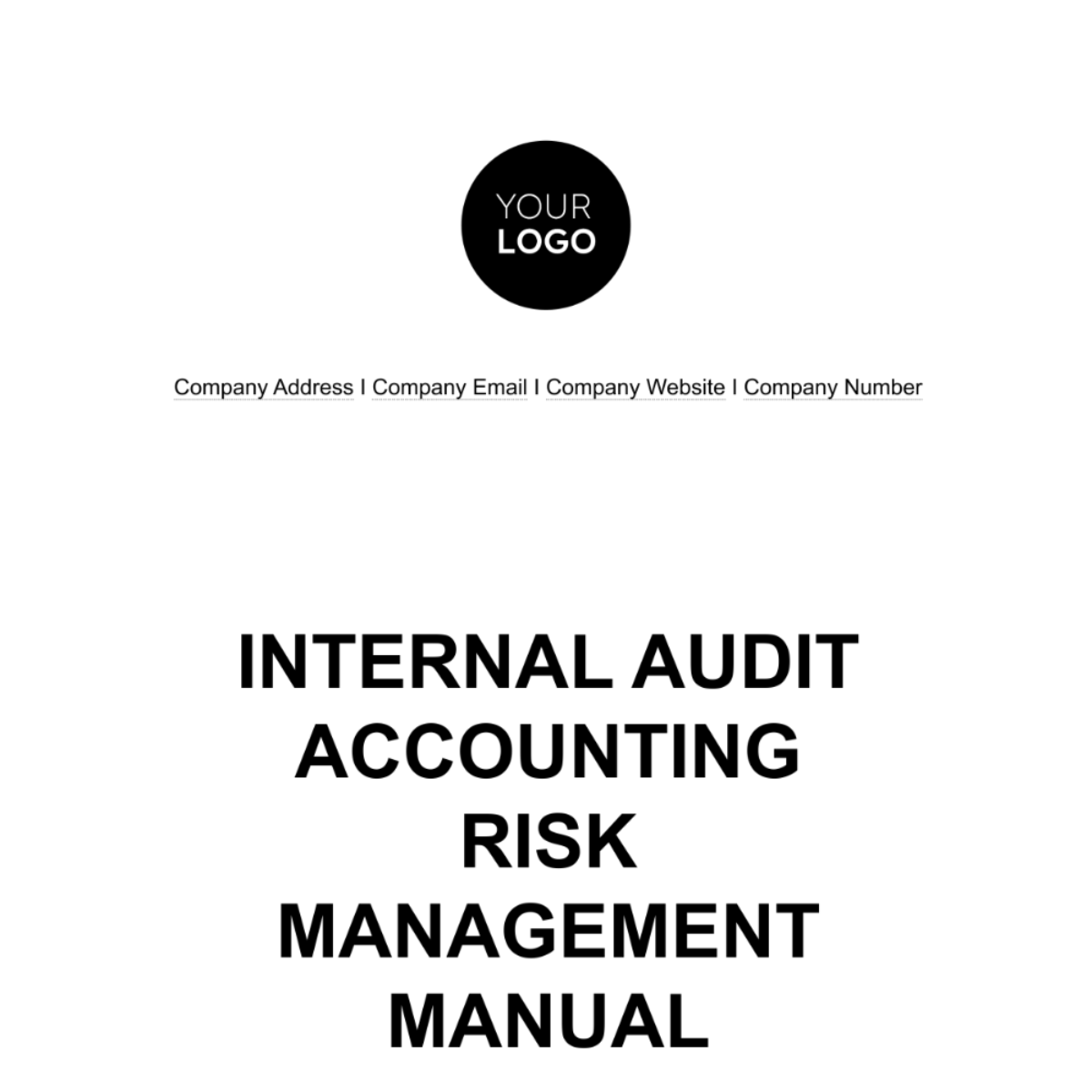 Internal Audit Accounting Risk Management Manual Template