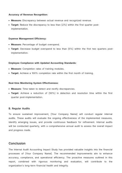 Free Internal Audit Accounting Impact Study Template to Edit Online
