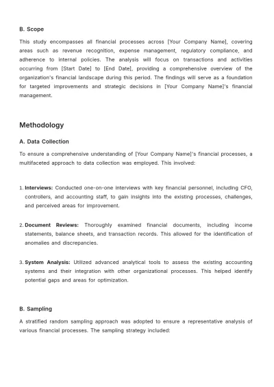 Free Internal Audit Accounting Impact Study Template to Edit Online