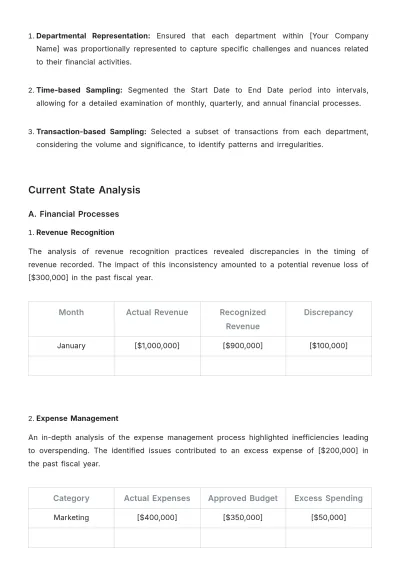 Free Internal Audit Accounting Impact Study Template to Edit Online