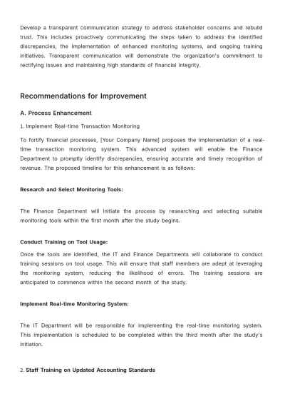 Free Internal Audit Accounting Impact Study Template to Edit Online