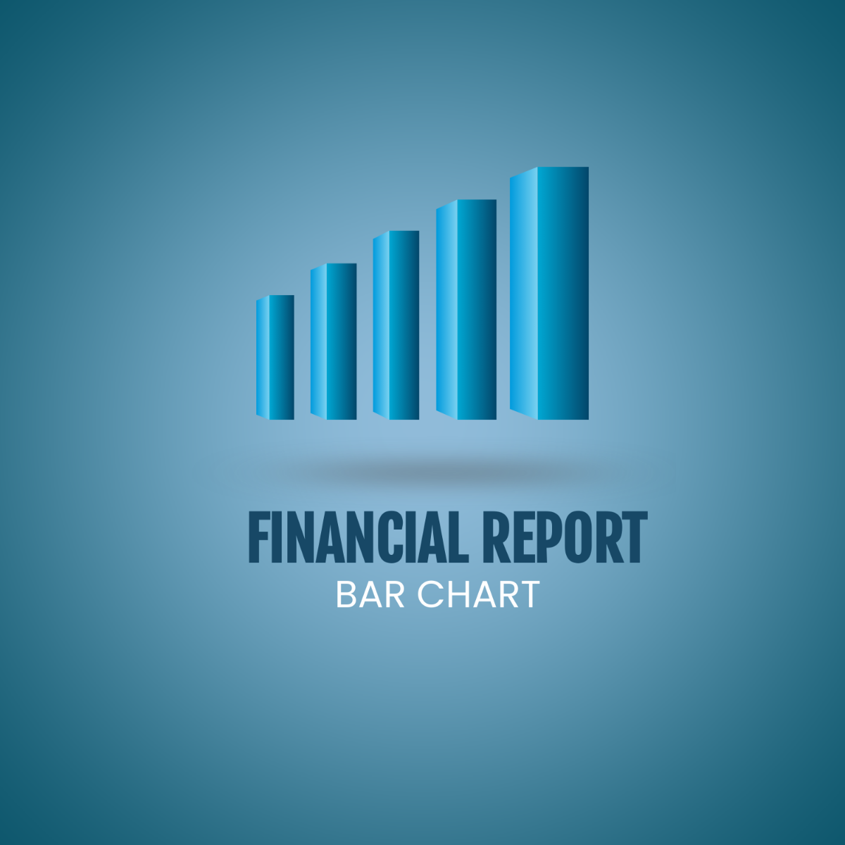 Financial Report Bar Chart Logo Template