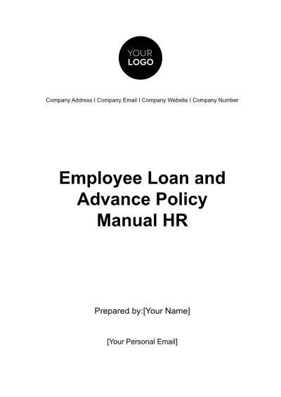 Free Employee Loan and Advance Policy Manual HR Template to Edit Online