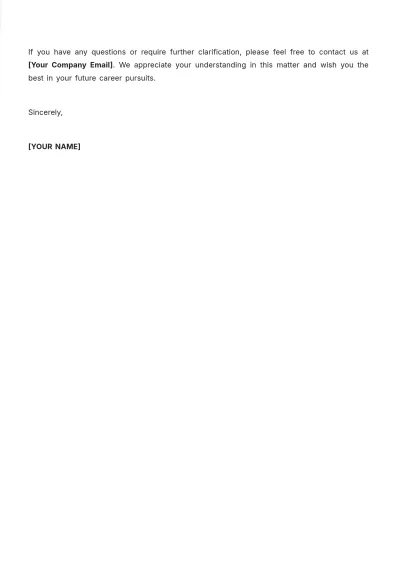 Free Employer Rescind Job Offer Letter Template to Edit Online