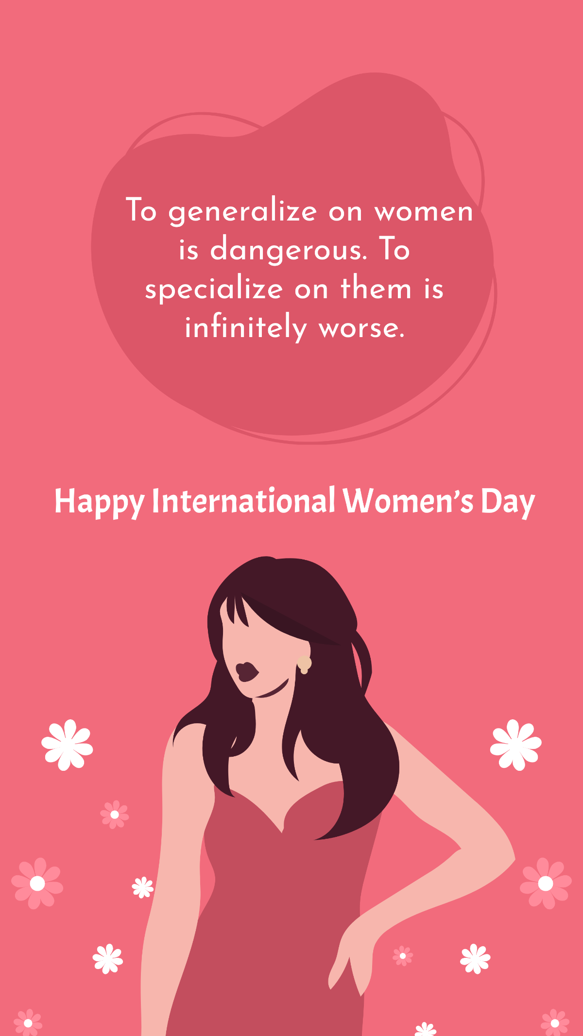 International Women's Day Funny Quotes Template