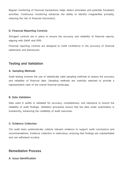 Free Accounting Internal Audit Compliance Document Template to Edit Online