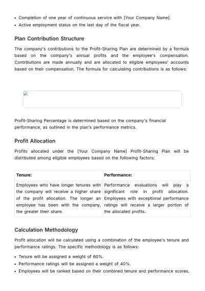 Free Profit-Sharing Plan Documentation HR Template to Edit Online