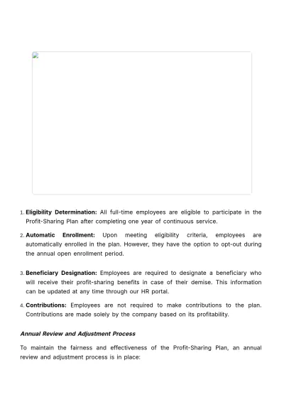 Free Profit-Sharing Plan Documentation HR Template to Edit Online