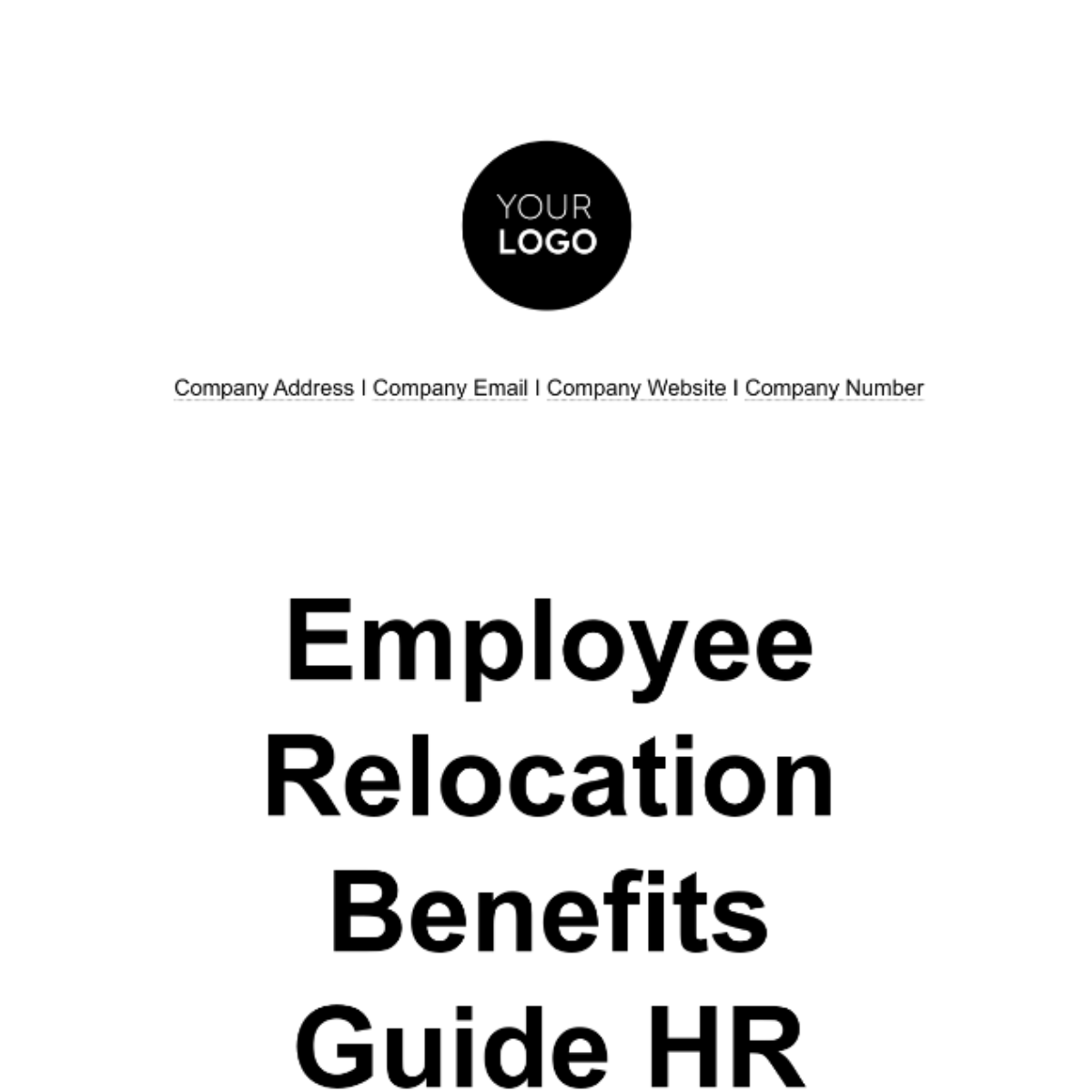 Employee Relocation Benefits Guide HR Template - Edit Online & Download