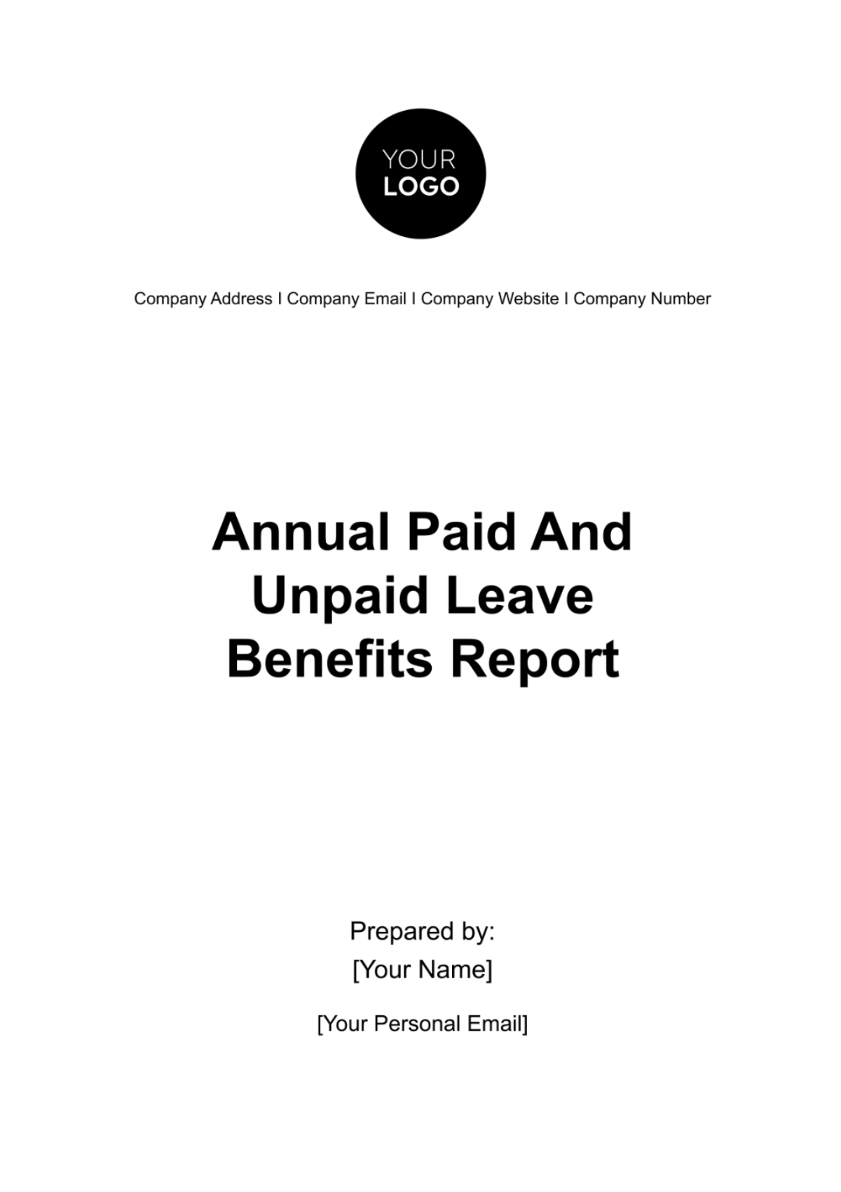 Annual Paid and Unpaid Leave Benefits Report HR Template - Edit Online & Download