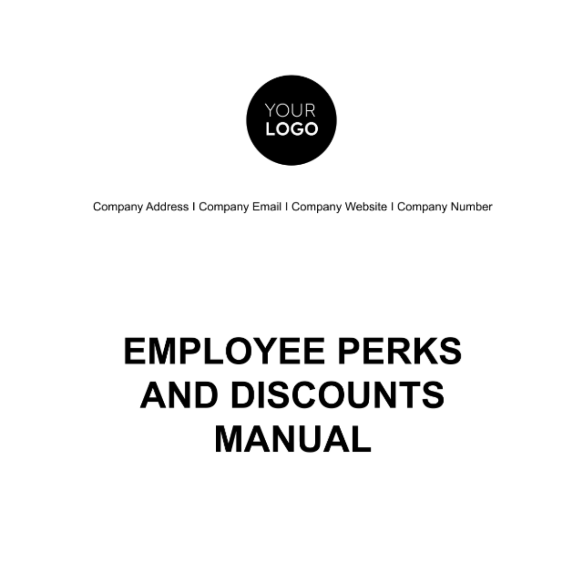 Employee Perks and Discounts Manual HR Template