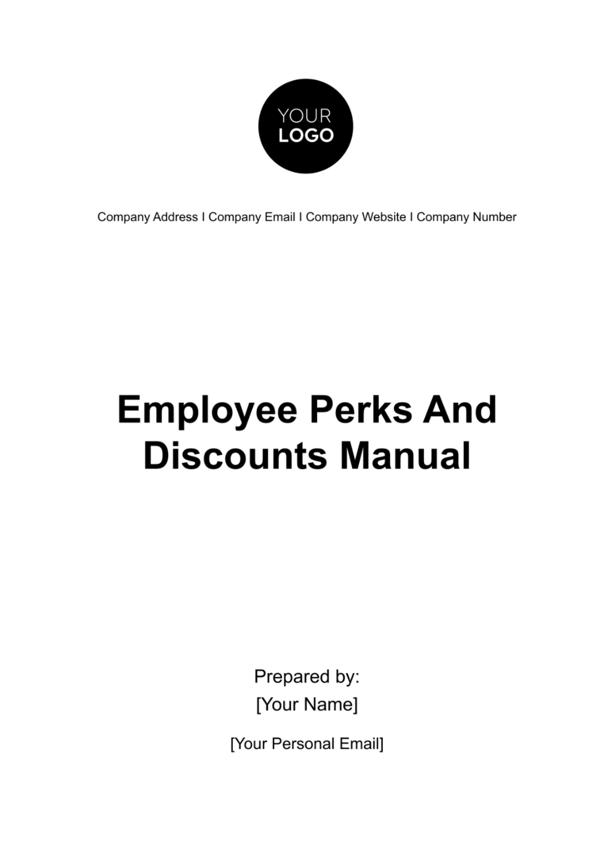 Employee Perks and Discounts Manual HR Template - Edit Online & Download