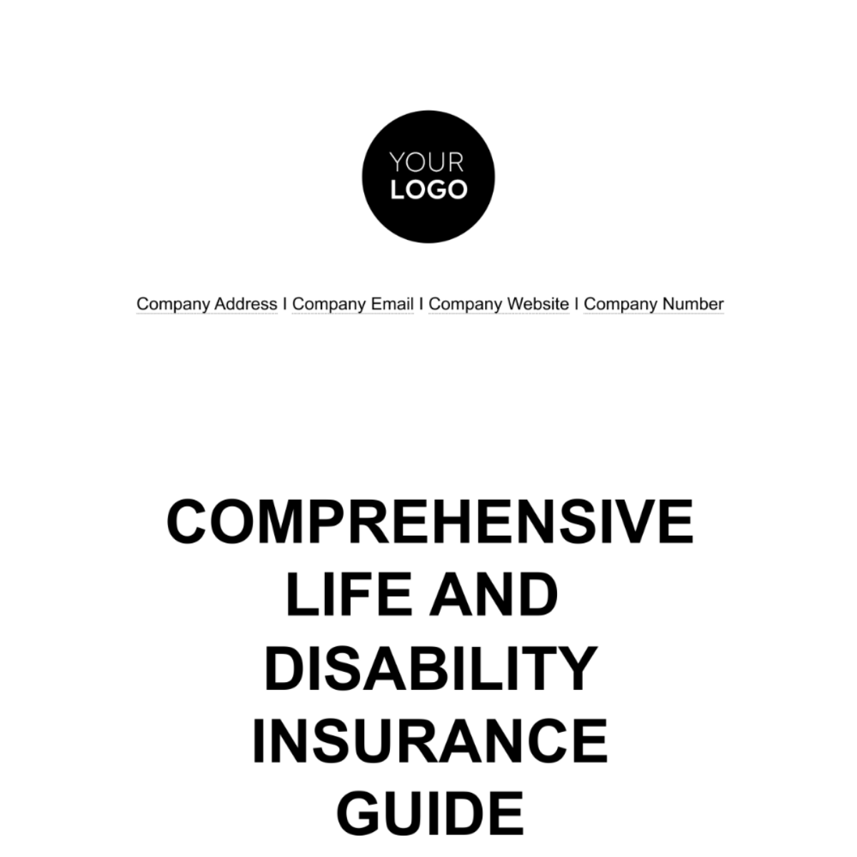 Comprehensive Life and Disability Insurance Guide HR Template - Edit Online & Download