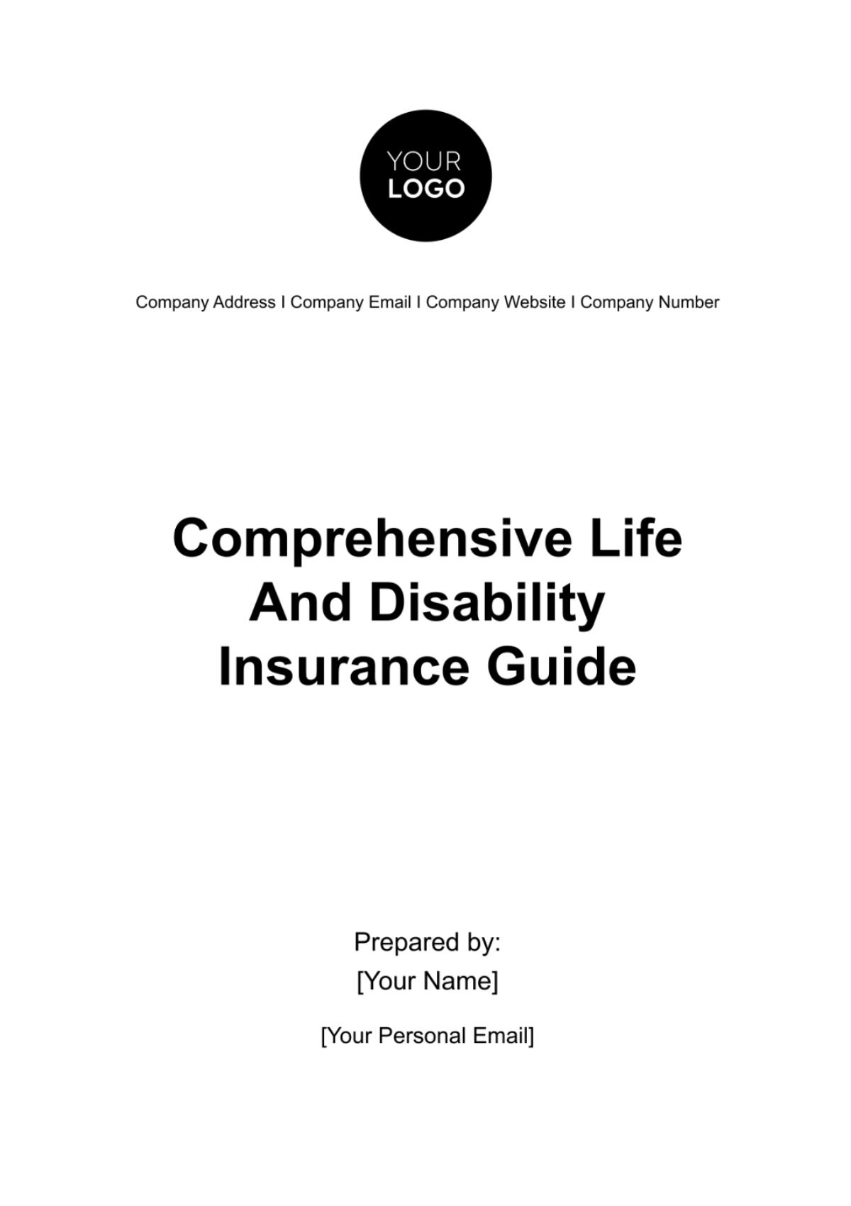 Comprehensive Life and Disability Insurance Guide HR Template - Edit Online & Download