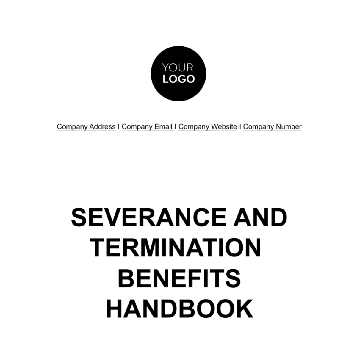 Severance and Termination Benefits Handbook HR Template Edit Online