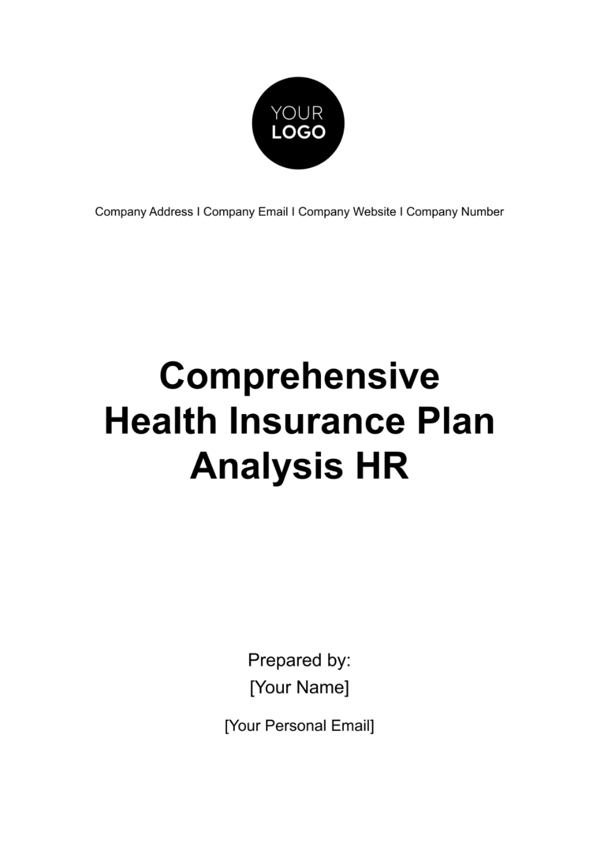 Comprehensive Health Insurance Plan Analysis HR Template - Edit Online & Download