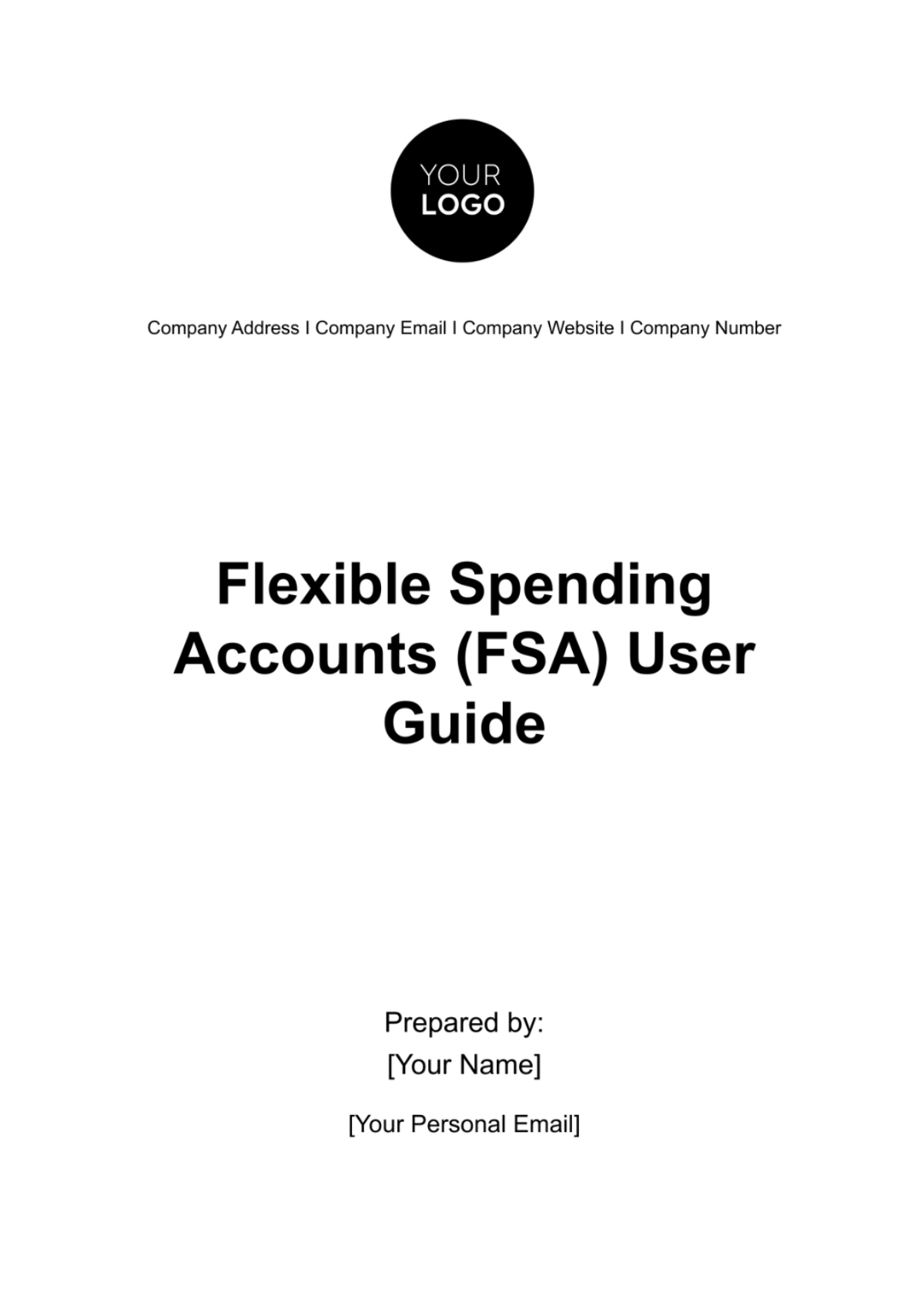 Flexible Spending Accounts (FSA) User Guide HR Template - Edit Online & Download