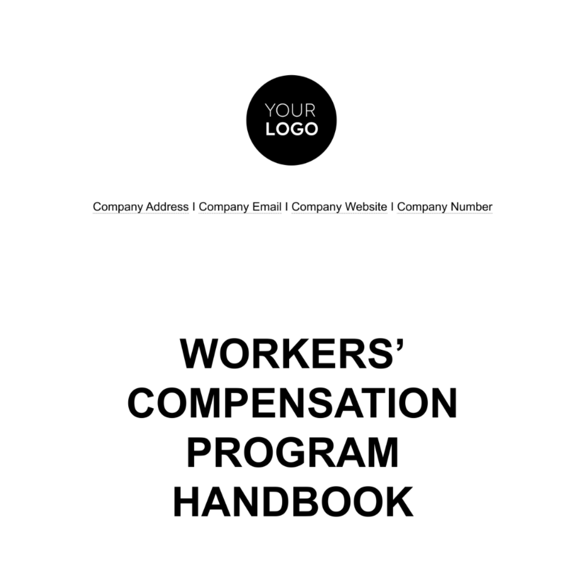 Workers' Compensation Program Handbook HR Template - Edit Online & Download